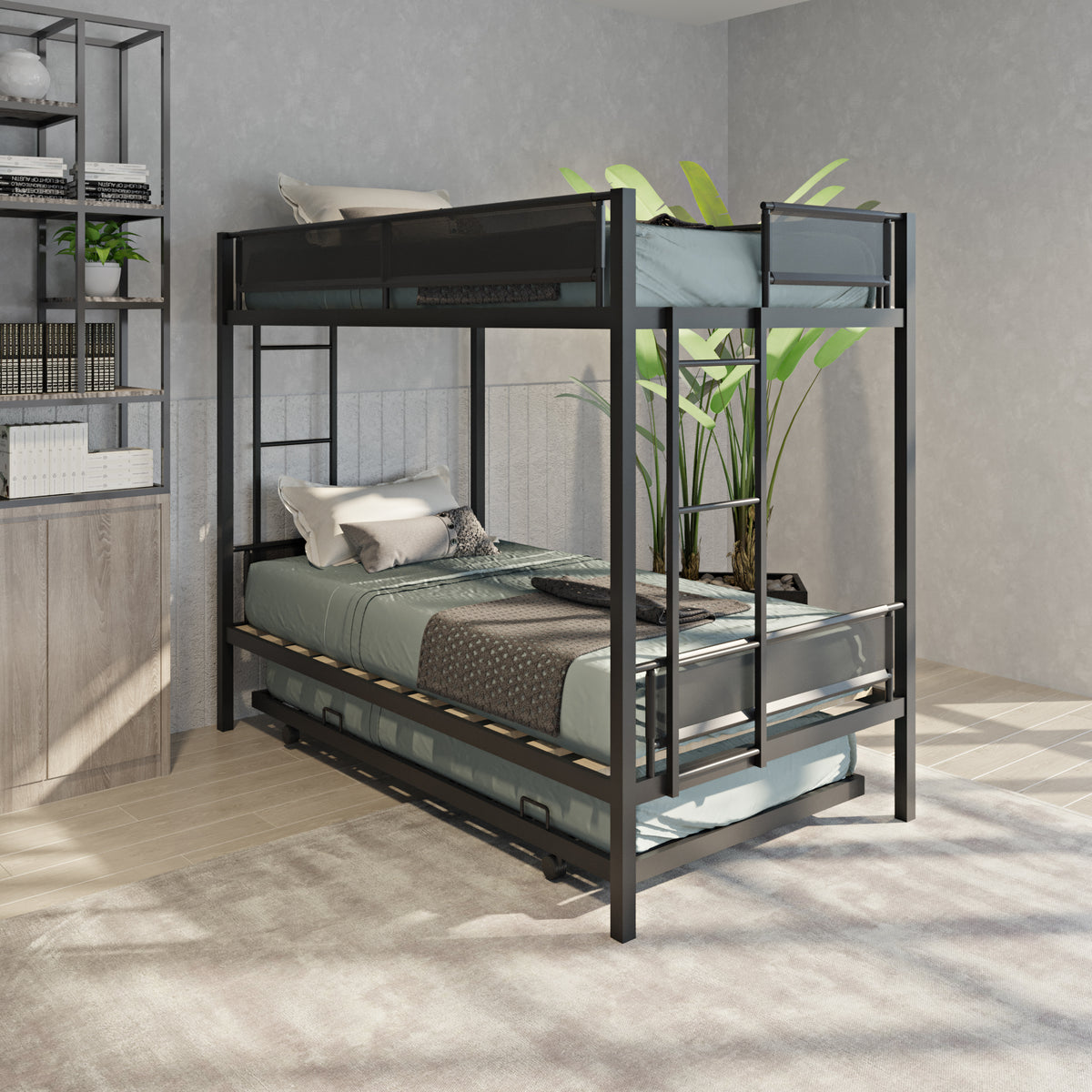 Double Metal Bed Frame Silver