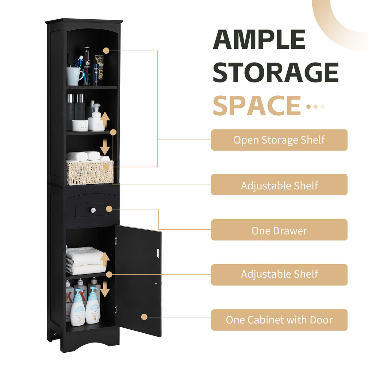 Freestanding Tall Bathroom Cabinet