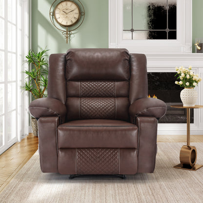 Breathable Leather Reclining Massage Chair Brown