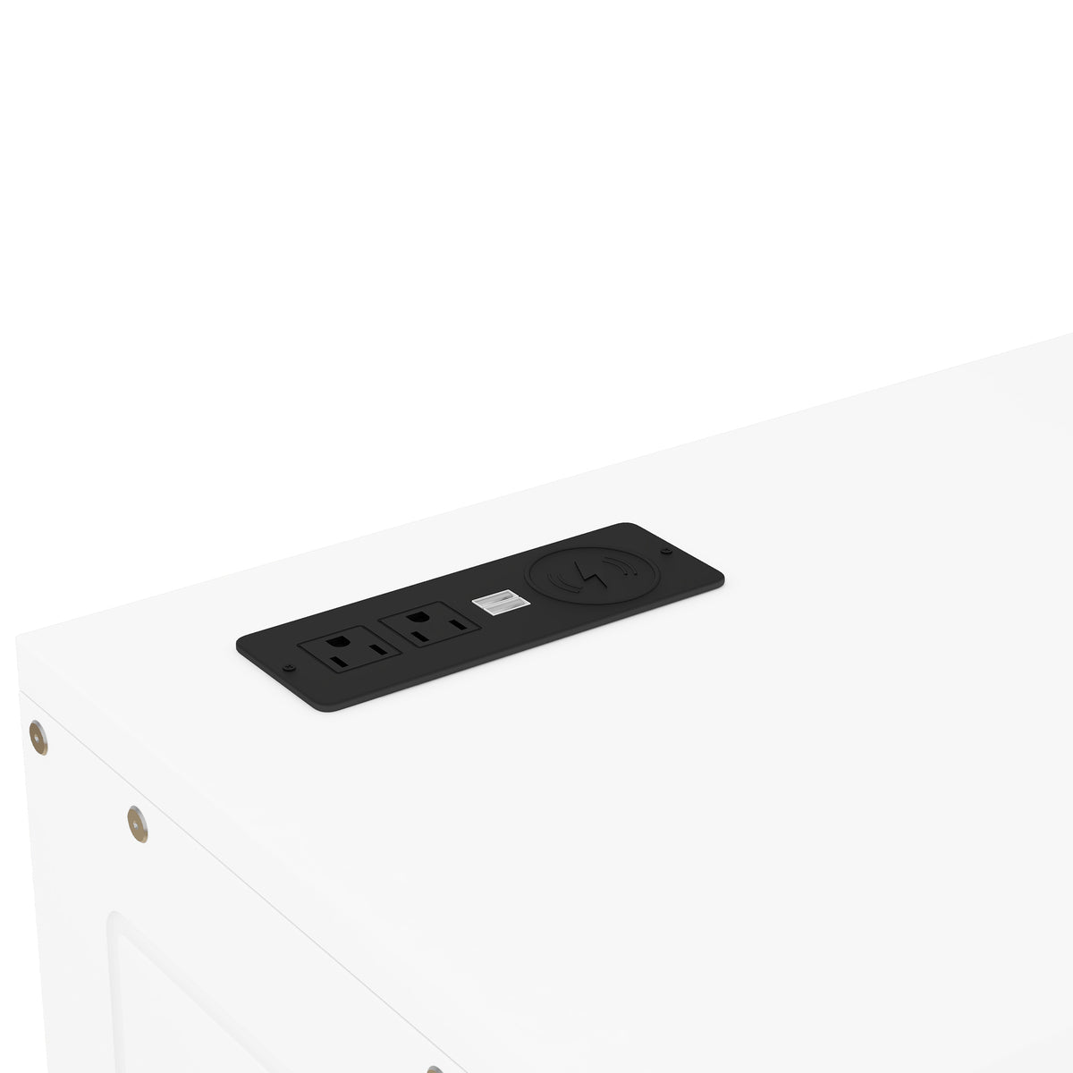 Queen Murphy Bed with USB Ports – White