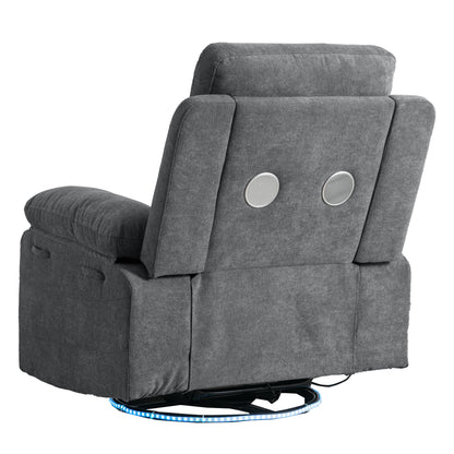 Electric Recliner Chair with LED Lighting Gray