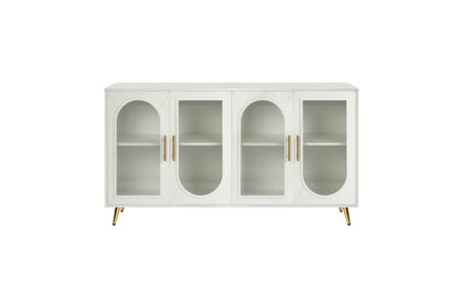 65” Wooden Media Console – Adjustable Shelves