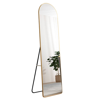 Full-Length Aluminum Alloy Wall Mirror Arched Frame