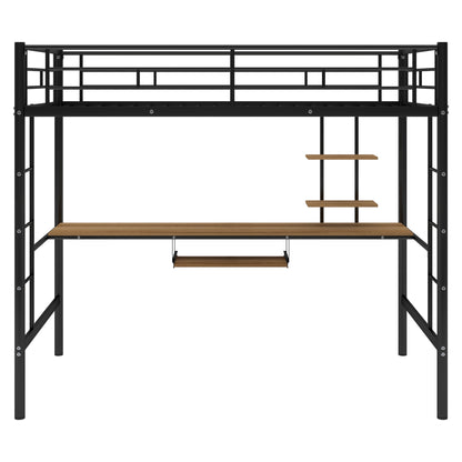 Twin Loft Bed with Desk Space-Saving Design