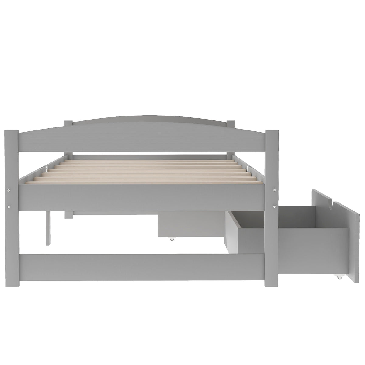 Twin Platform Bed Gray