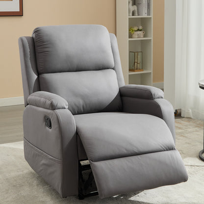 Adjustable Recliner Chair Fabric Gray
