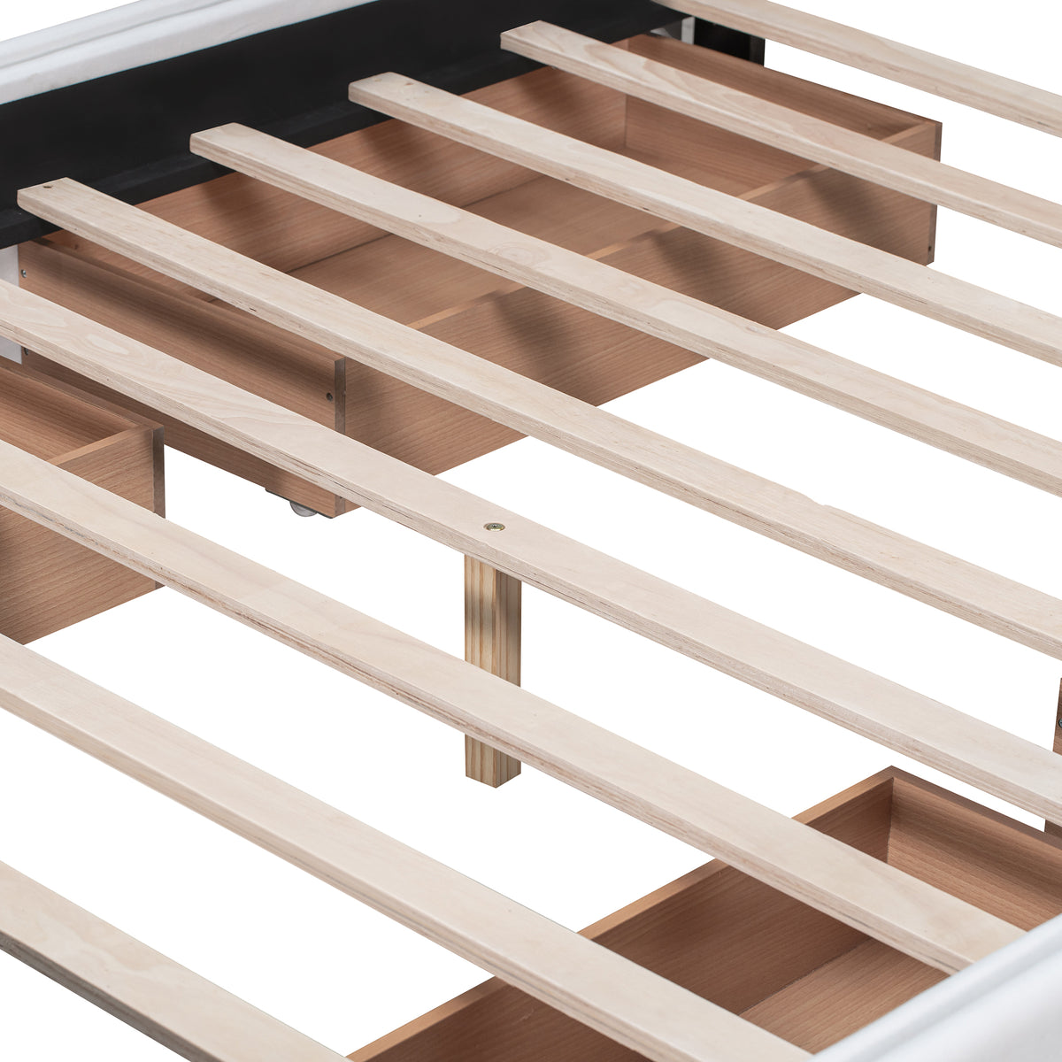 Upholstered Platform Bed Queen Linen