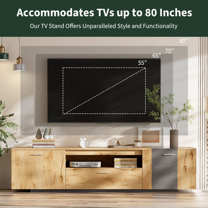 70" Modern TV Stand with Drawers