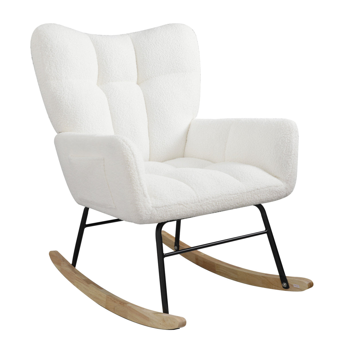 White Teddy Rocking Chair – High Back