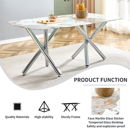 Modern Rectangular Dining Table for 6–8
