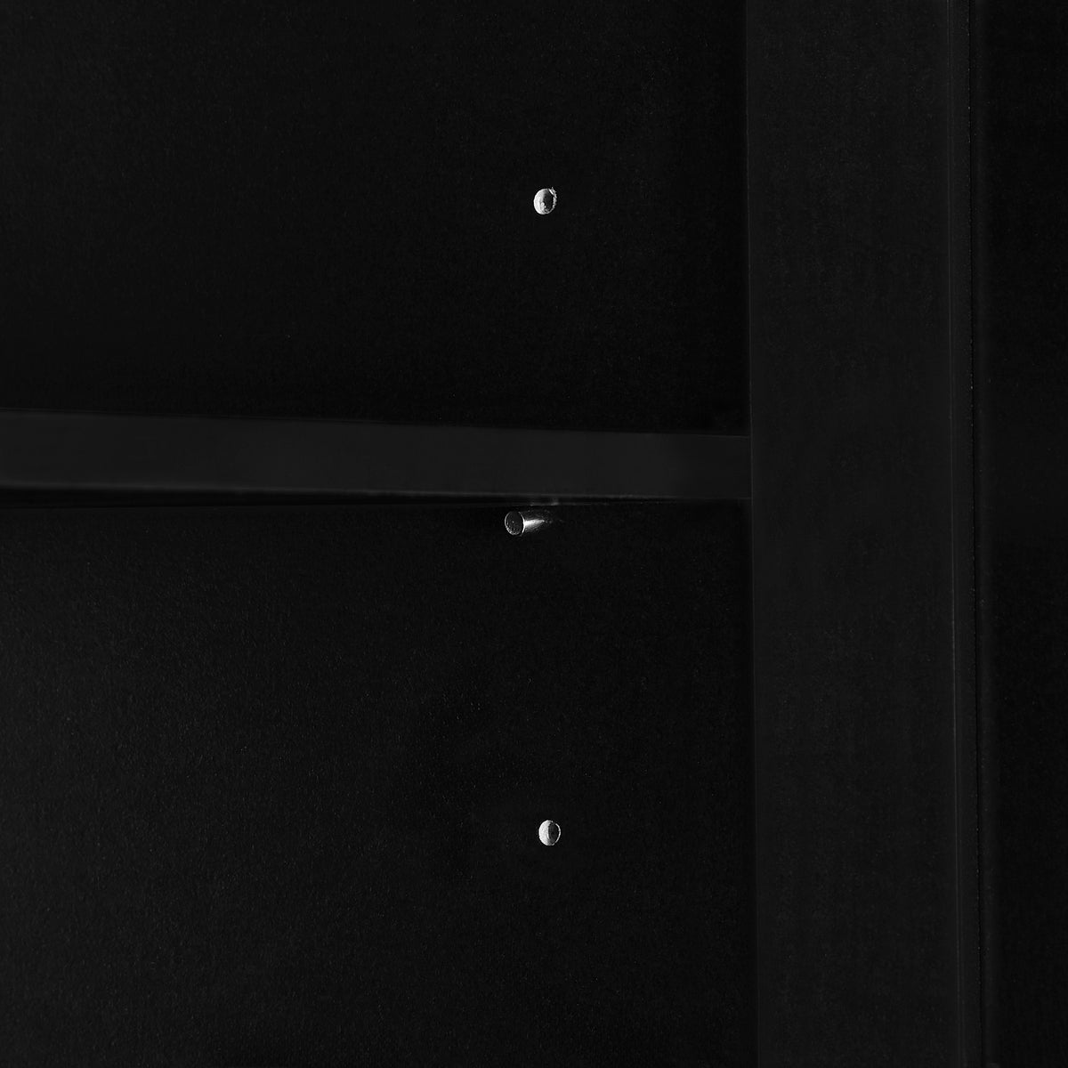 Black Storage Cabinet with Adjustable Shelf MDF Board