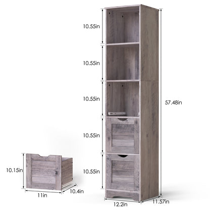 Slim Bathroom Storage Cabinet – Gray