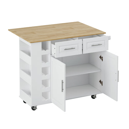 Kitchen Island Cart Brown