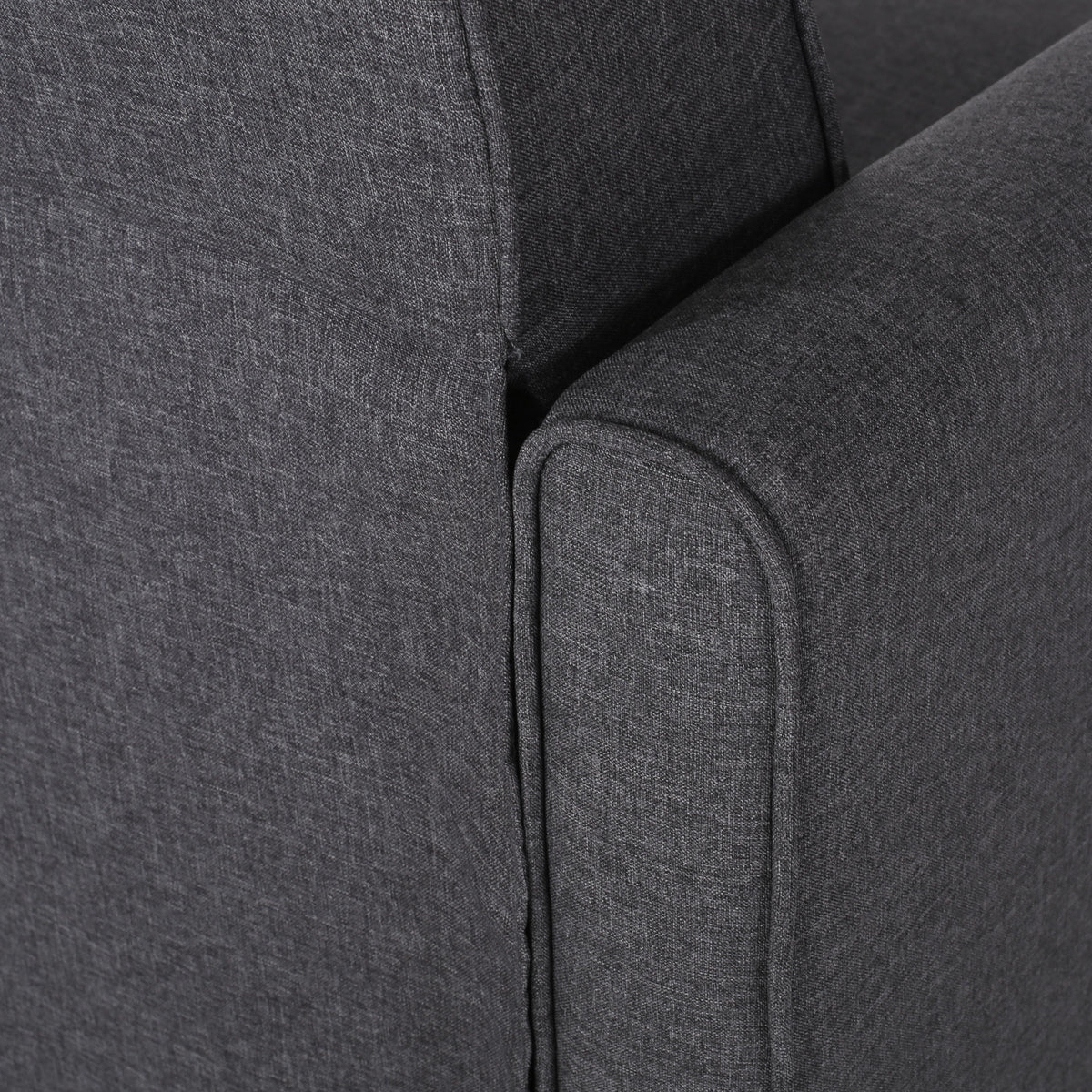 Smoke Fabric Push Back Recliner Gray