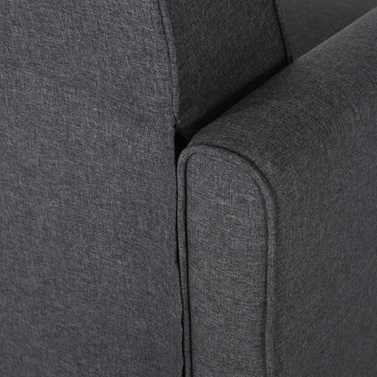 Smoke Fabric Push Back Recliner Gray