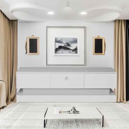 White LED TV Stand High Gloss