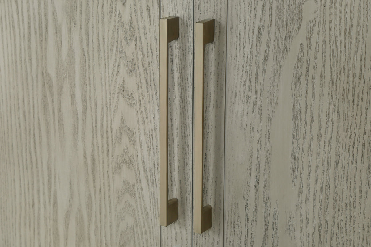 Four-Door Storage Cabinet with Curved Countertop