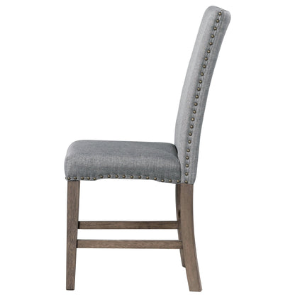 Dining Set with Cushioned Chairs Brown