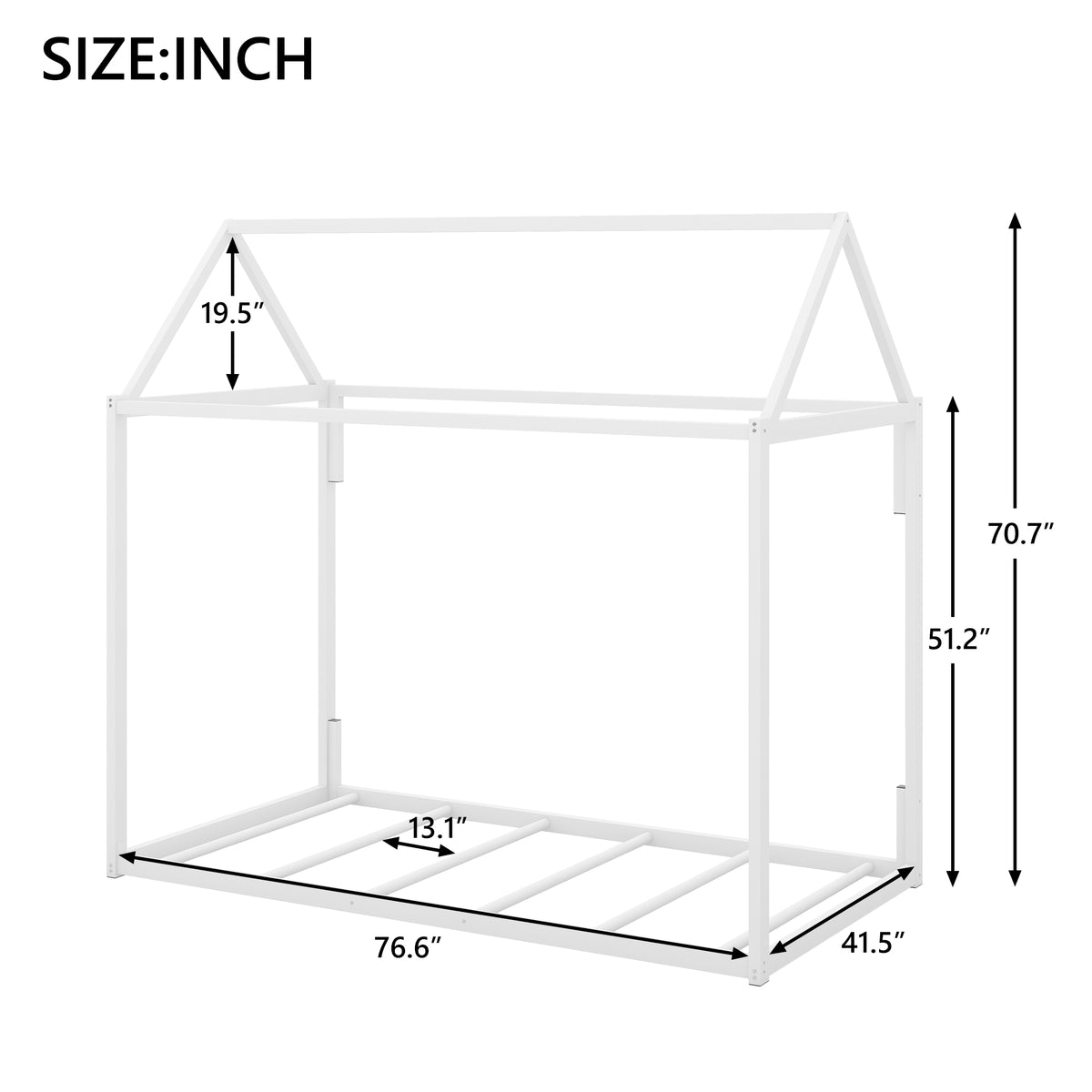 Metal House Twin Platform Bed