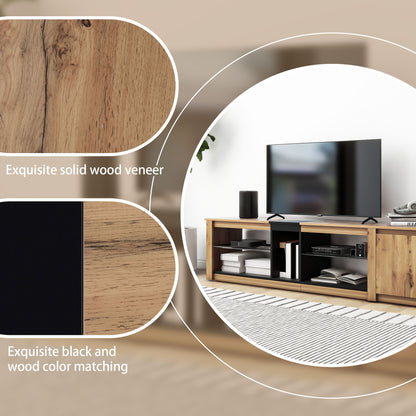 Modern LED TV Stand with Media Storage