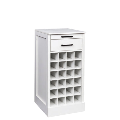 Walnut Modular Wine Bar Cabinet 28-Bottle Storage