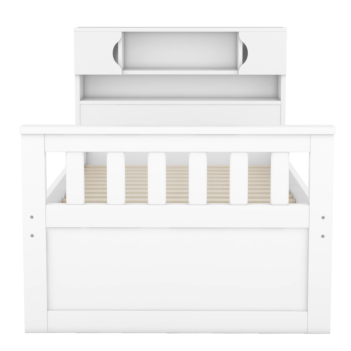 Twin Captain Platform Bed White