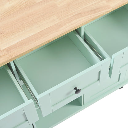 Kitchen Island Cart Mint Green