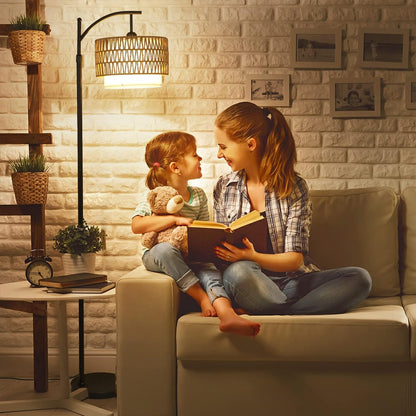 Arc Floor Lamp with Remote 3-Color Light