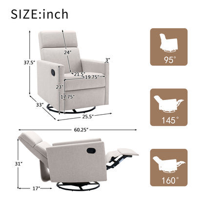 Upholstered Rocker Chair Tan