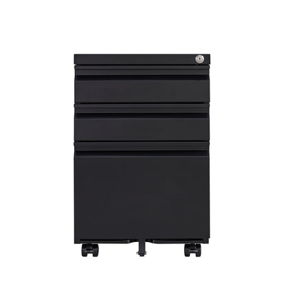 3-Drawer Metal Filing Cabinet with Lock