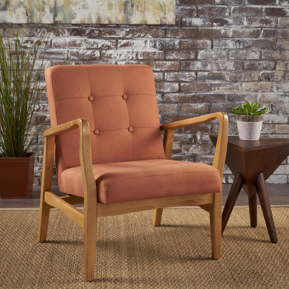 Classic Linen Club Chair – Beige