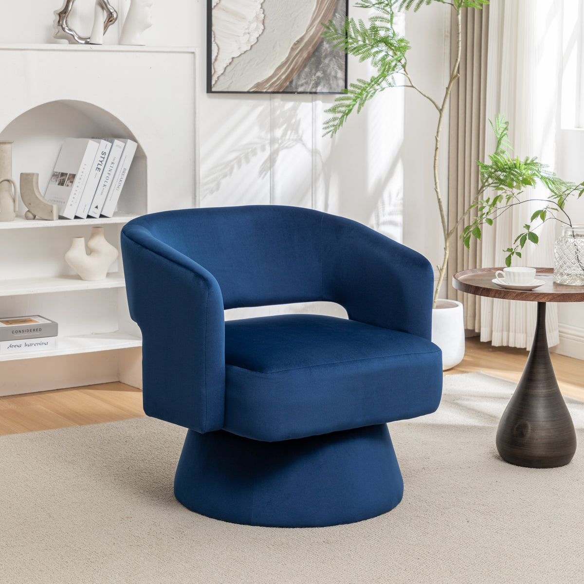 Velvet Swivel Club Chair