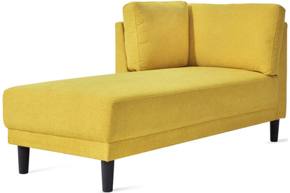 Mid-Century Fabric Chaise Lounge Beige