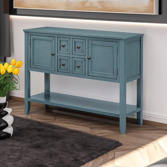 Cambridge Retro Console Desk – 4 Drawers