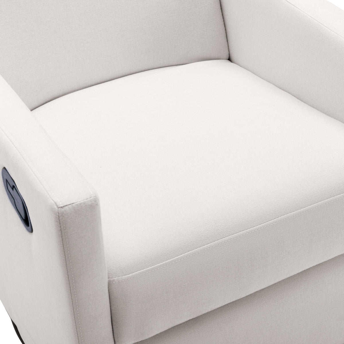 Beige Modern Upholstered Rocker Recliner Chair