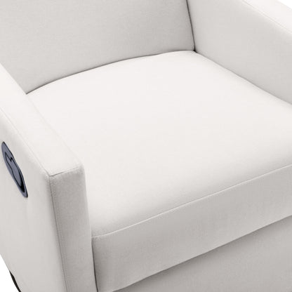 Beige Modern Upholstered Rocker Recliner Chair