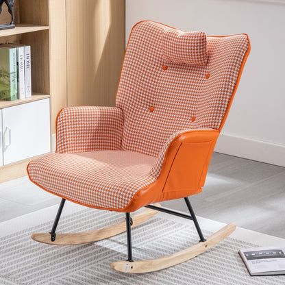 Plush Teddy Rocking Chair – Beige