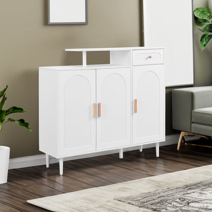 Elegant Shoe Cabinet with Adjustable Shelves White