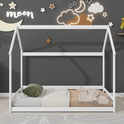 Twin House Bed White