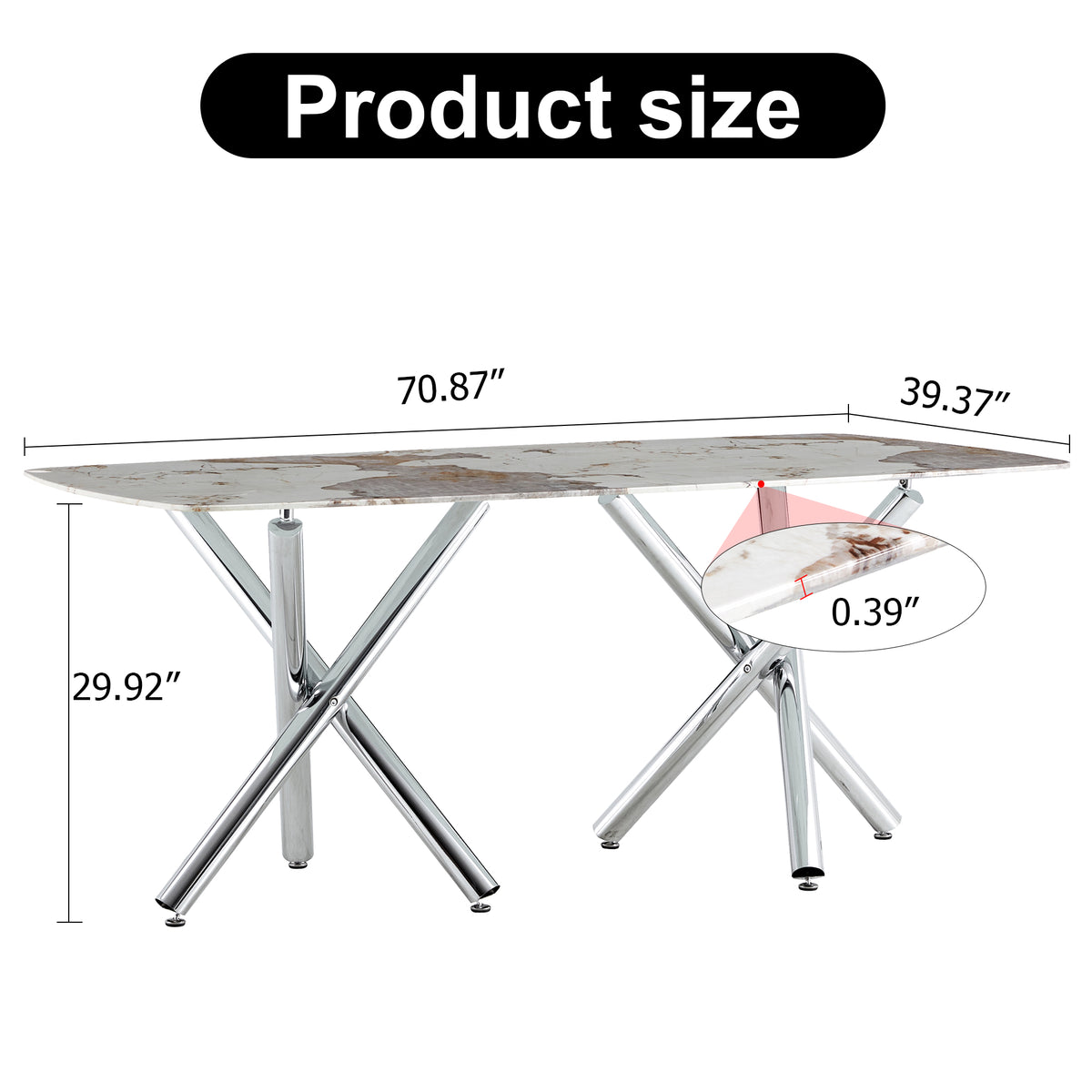 Modern Rectangular Dining Table for 6–8