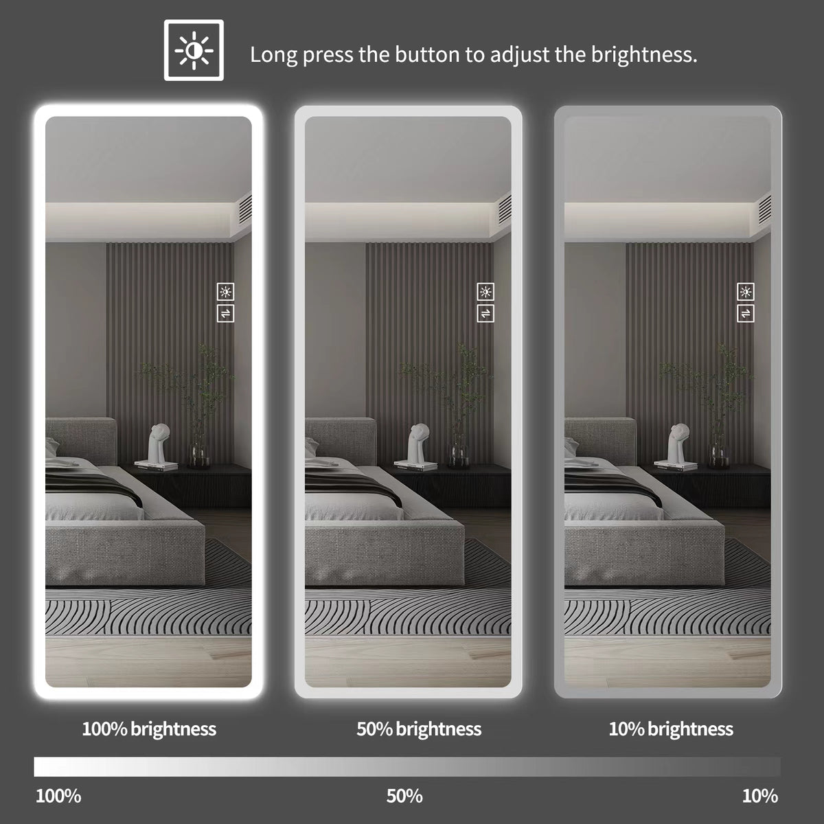 Full-Length LED Vanity Mirror – Wall Mounted