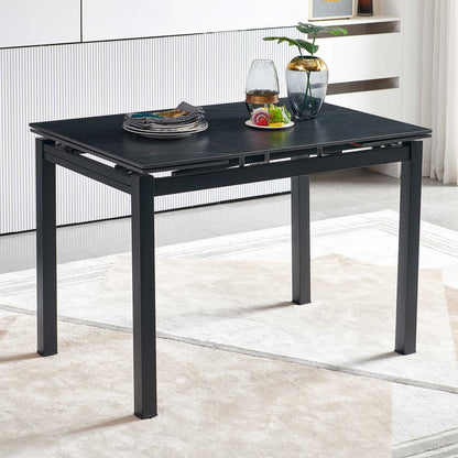 Black Ceramic Expandable Dining Table