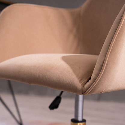 Velvet Executive Swivel Office Chair – Coffee Brown