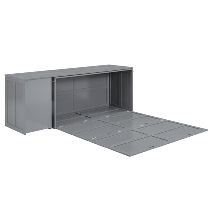 Queen Murphy Bed with Rotating Base Gray