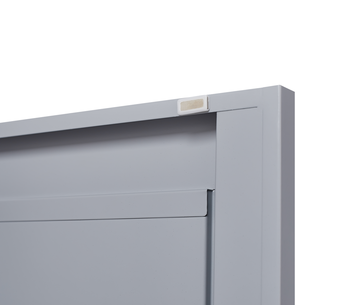 Grey Metal Kitchen Storage Cabinet with Doors