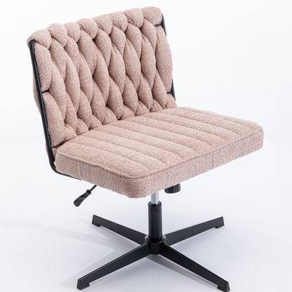 Armless Office Chair – Blush Pink