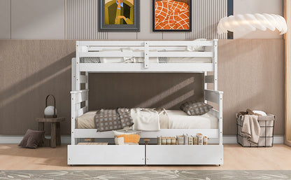 Twin over Full Bunk Bed White