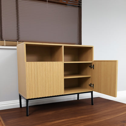 Modern Coffee Bar Sideboard – Walnut Finish