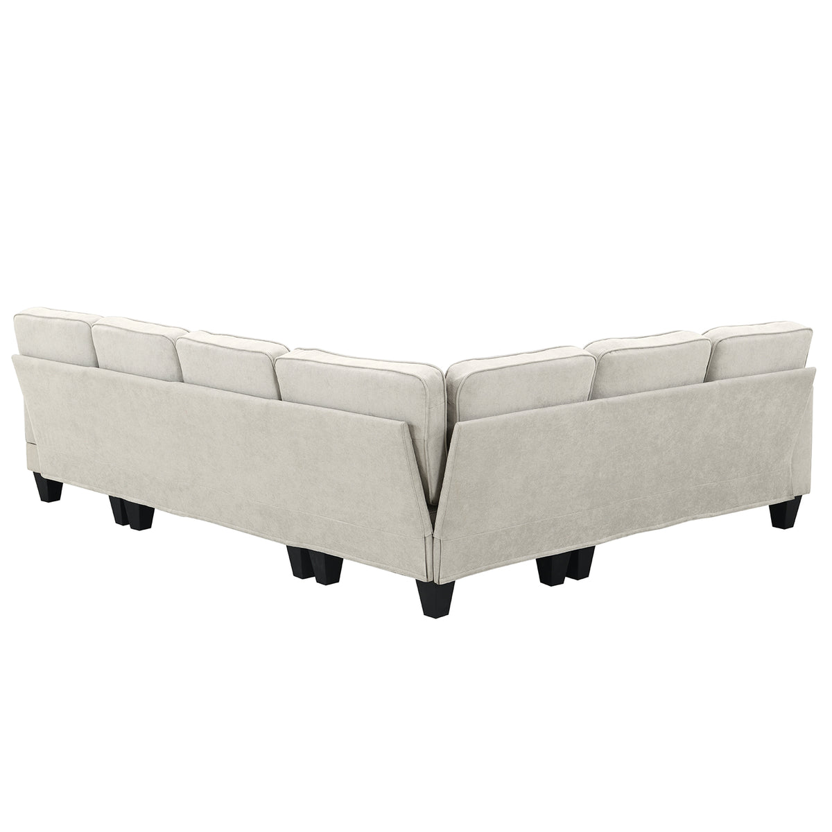 Modern Fabric Sectional Sofa – 7-Seater
