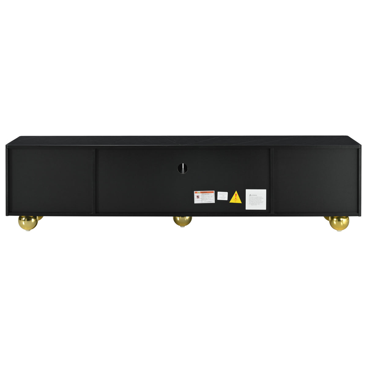 Modern TV Stand with Cabinets Walnut